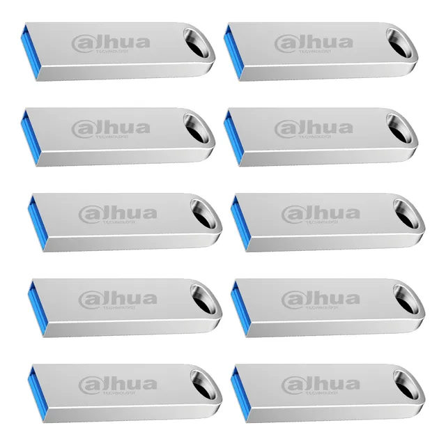 Kit Dahua 40 Memorias Usb Flash Drive U106-30-128gb /40 Diseño Compacto Y Elegante Fácil De Usar Hasta 80 Mbs De Lectura Y Escritura Hasta 45 Mbs Color Plateado
