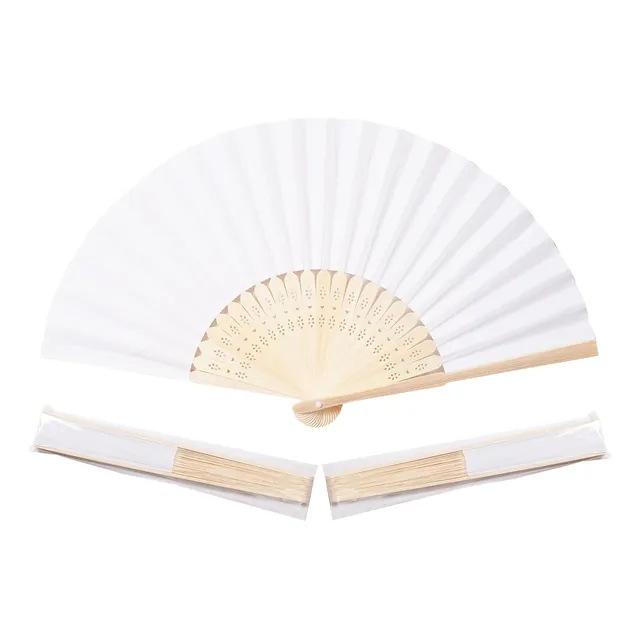 Abanico De Papel Blanco Para Bodas