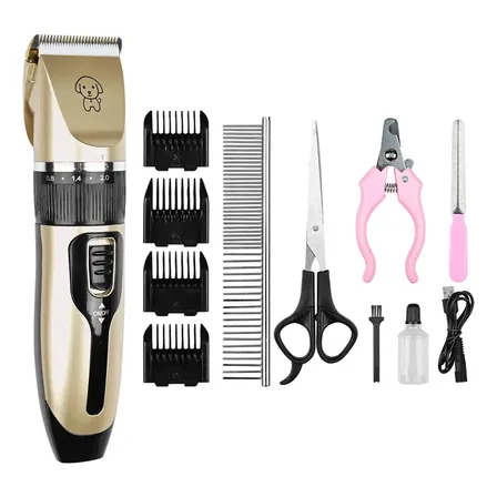 Máquina De Tosa Silenciosa Profissional Boxnave Para Cães E Gatos Bivolt Dourado 127/220v