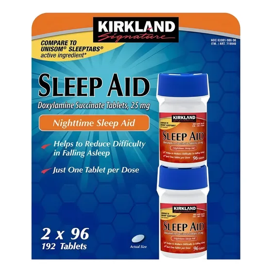 Sleep Aid Kirkland Auxilio Sueño Nocturno 192 Tabs Duerme Bi Sabor Neutro