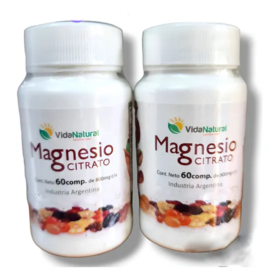 Magnesio Citrato X 2 - 120 Comprimidos Suplemento 2meses