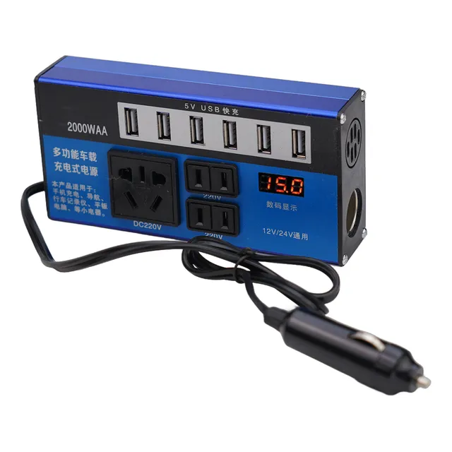 Convertidor Inversor De Coche De 1500 W Trip 6usb