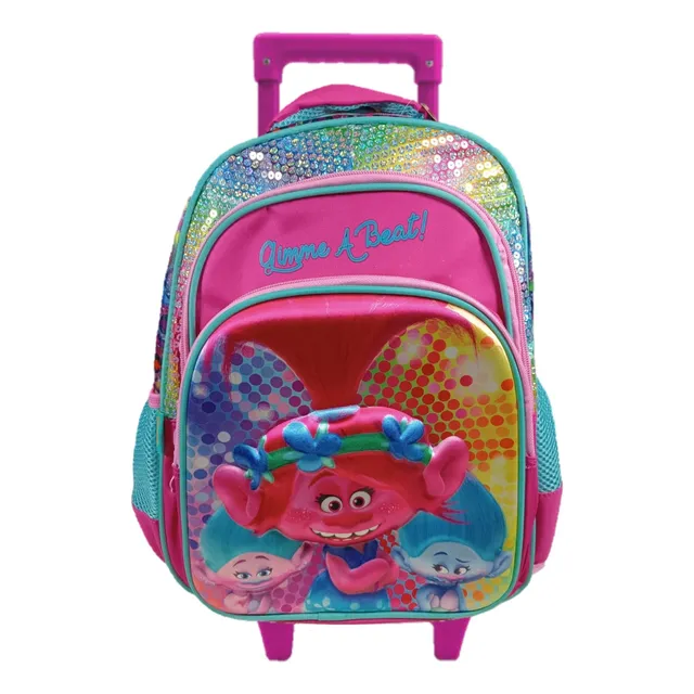 Mochila Poppy Trolls Primaria Con Carro Ds296