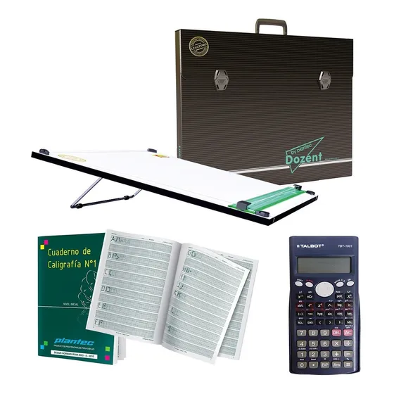 Kit 40x50 Tablero Dozent Plantec Dibujo Calitec Calculadora