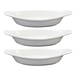 Kit 3 Travessinha Lasanha Alta Porcelana Refratário Ref 87 Kit 3 Travessinha Lasanha Alta Porcelana Refratário Ref 87