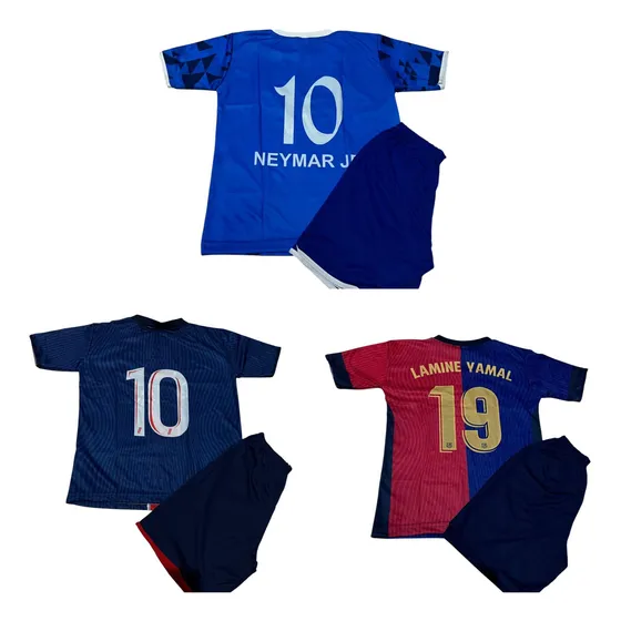 Kit 3 Conjuntos Infantil Diversos Times Futebol