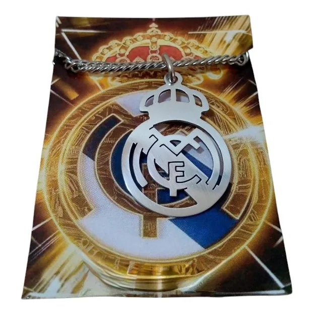Dije Real Madrid / Barcelona Collar + Cadena Para Caballero