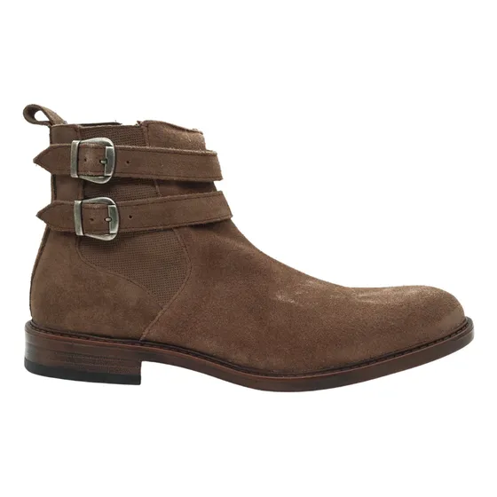 Bota Botin Gallery Piel Cierre Vestir Hombre 2663 Taupe Moda