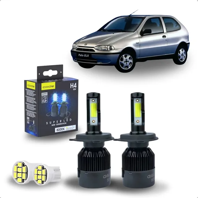 Par Ultra Led Super Foco Simples Alto + Baixo C Cambus 8000k