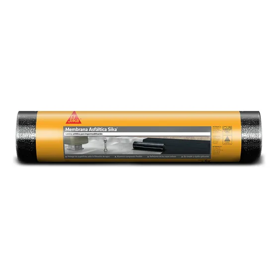 Membrana Asfáltica Soplete Sika C/ Aluminio, Rollo 10m, 30kg