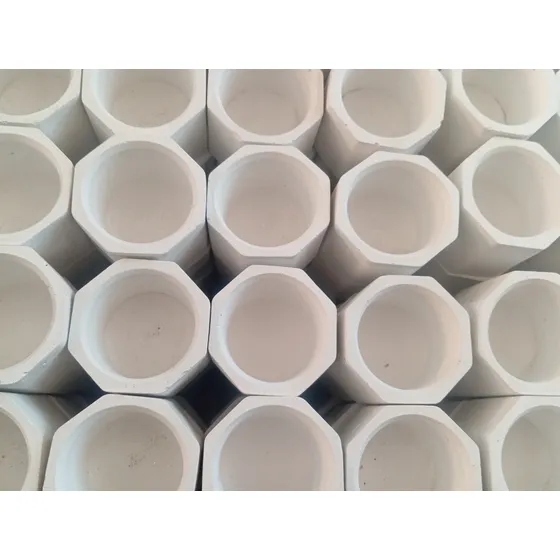 Mini Maceta De Yeso 60 Piezas Octagonal  