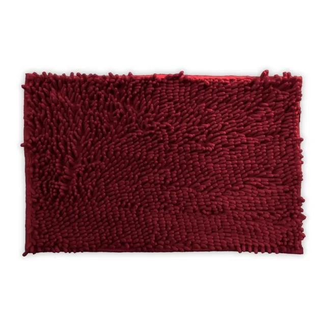 Alfombra De Baño Shaggy Antideslizante Lavable Lavarropas