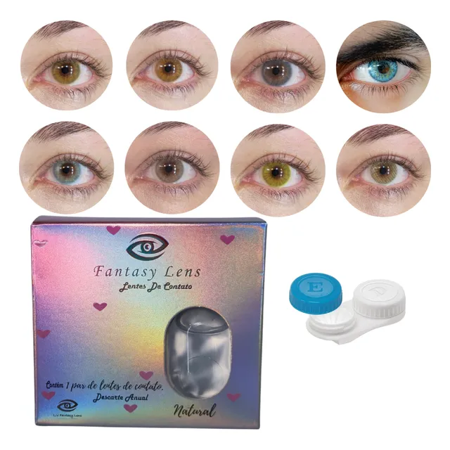 Lente De Contato Hidrotone Colorida Anual Cores Naturais