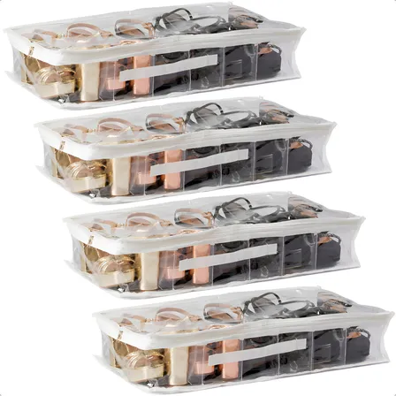 4 Colmeias De Sapato Fechada 6 Nichos Alto Padrão 60x34x12 Cor Branco Shopcare