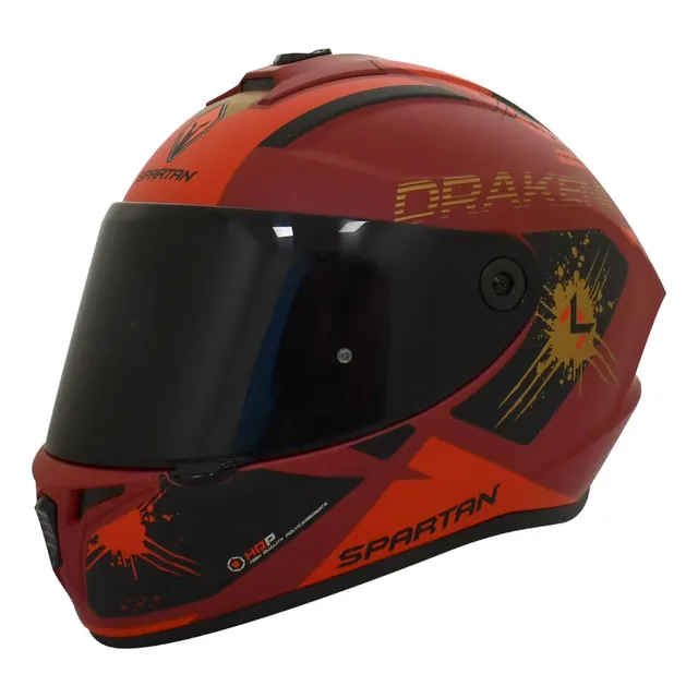 Casco Moto Spartan Draken S Type Vinotinto