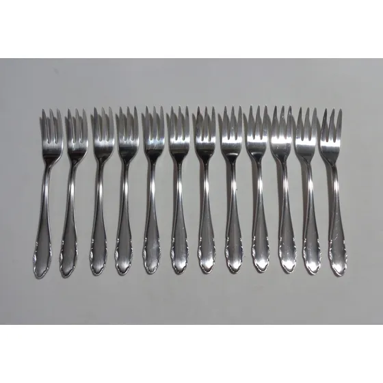 Lote X 12 Tenedores Para Torta,baño De Plata Wmf. C3