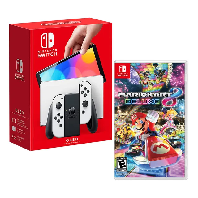 Consola Nintendo Switch Modelo Oled Blanco + Mario Kart 8