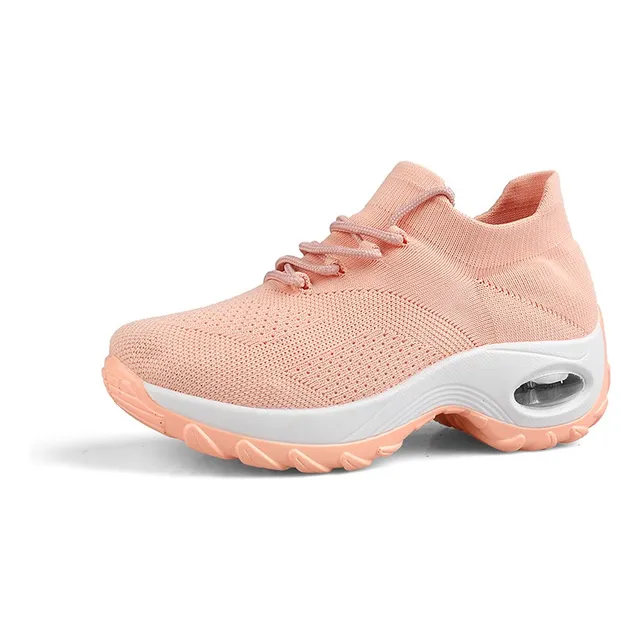 Zapatillas De Entrenamiento De Malla Con Cordones Para Mujer