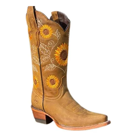 En Otoo Botas Vaqueras Para Mujer Girasol Occidental [u]