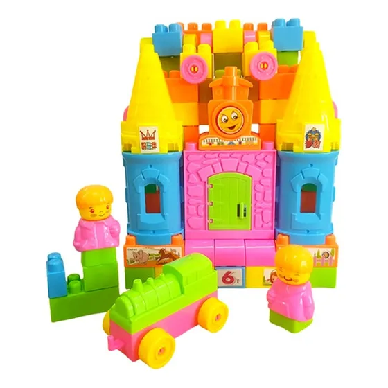 Set Bloques Para Armar Castillo, Encastre En Mochila - 13222