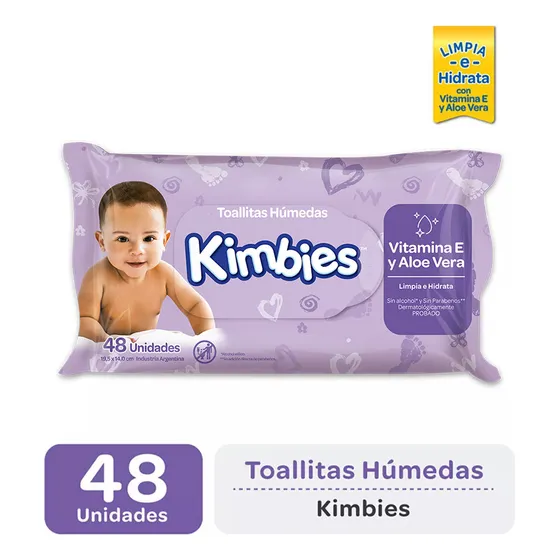 Kimbies Toallitas Húmedas Para Bebés Paquete X 48 Unidades