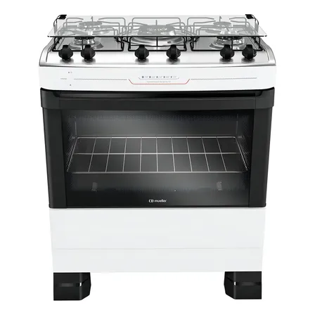 Fogão Mueller 5 Bocas Branco Com Tripla Chama Mfi5bf