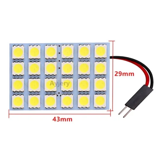 Regleta Plaqueta Universal 24 Led 50/50 Luz Potente Techo