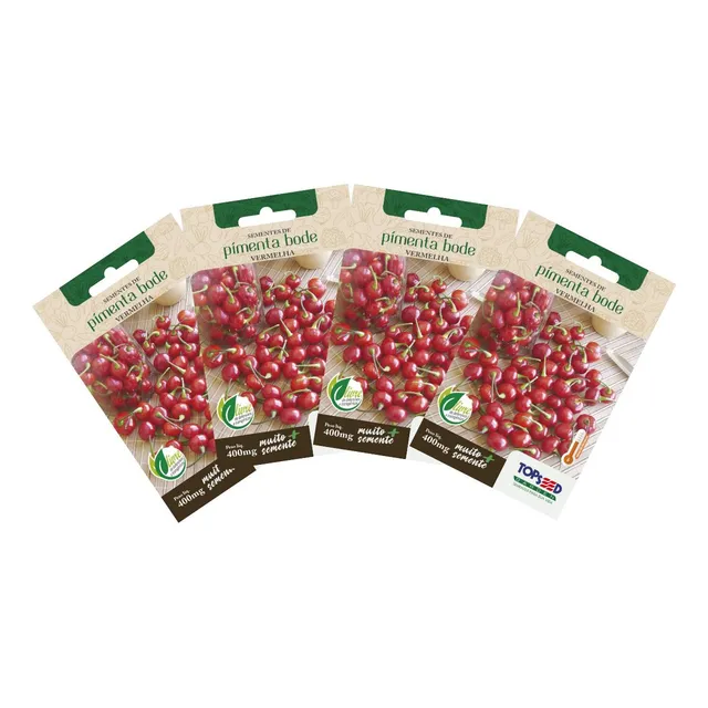 4x Sementes De Pimenta Bode (vermelha) Topseed