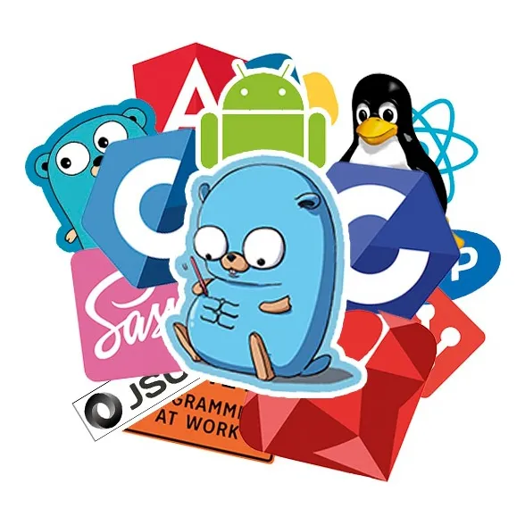 Pack Stickers It Lenguajes Programación Coding Vinil Premium