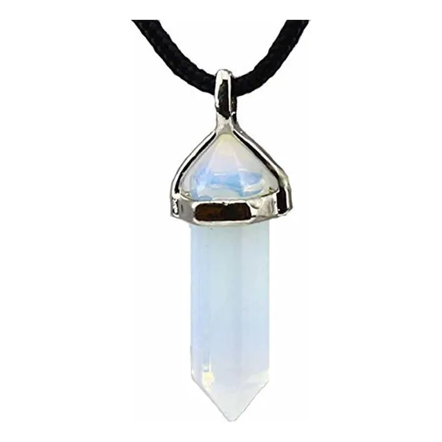 Collar De Cuarzo Piedra Natural  - Con Cordon
