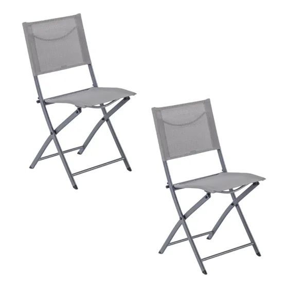 Naterial Set De 2 Sillas Plegables Para Terraza Jardín