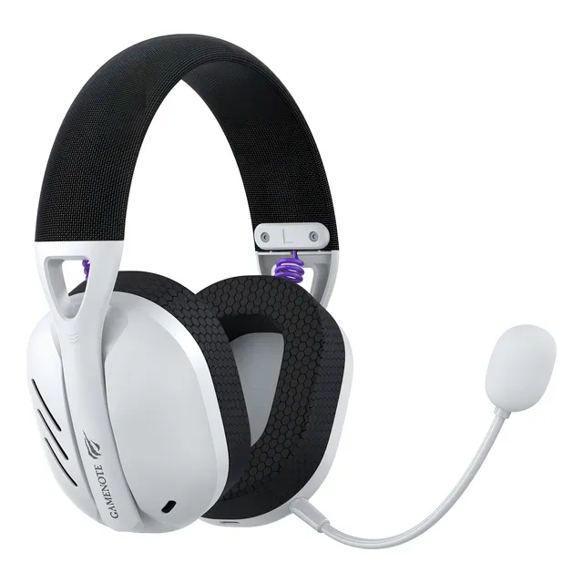Auriculares Gamer Havit Fuxi-h3b Wireless Bluetooth Usb 3.5mm para Jugadores Color Blanco