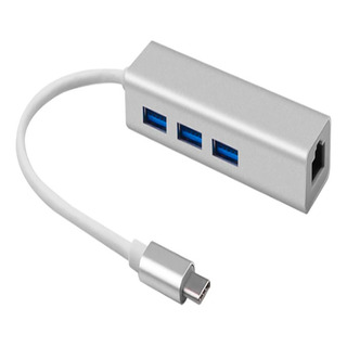 Adaptador Hub Usb-c A Rj45 ( Ethernet) Y 3 Puertos Usb Adaptador Hub Usb-c A Rj45 ( Ethernet) Y 3 Puertos Usb