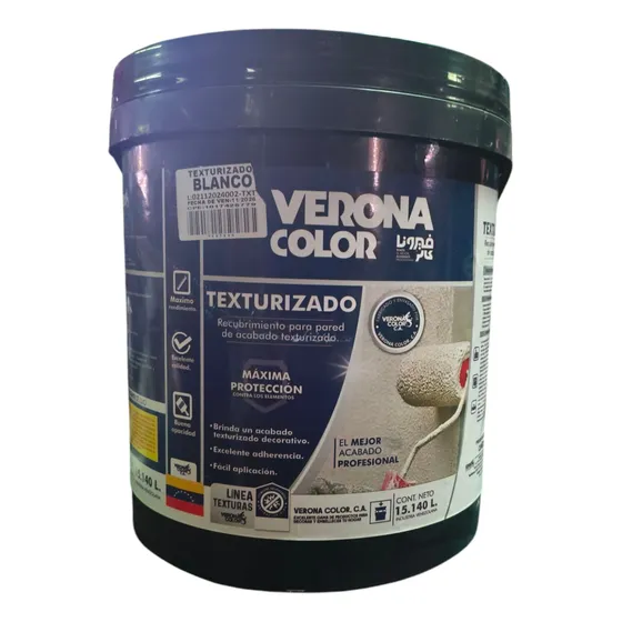 Texturizado Color Blanco Cuñete Verona