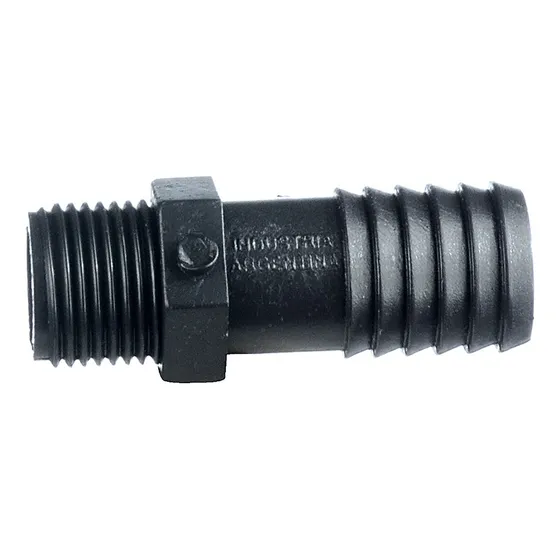 Espiga Rosca Macho Reduccion 1 A 3/4 Para Manguera Pack X10 Color Negro /600/46 (pack X10 Unidades)