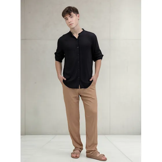 Pantalon Lino Hombre Liso Colores Varios Calidad Premium