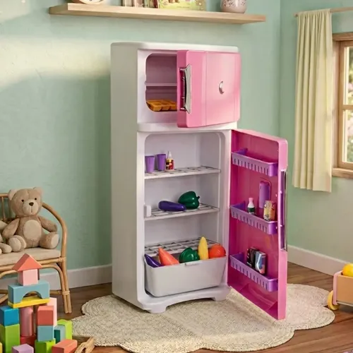 HappyMagic　3箱セット Geladeira Super Mágica Sem Luz E Som Com Freezer Magic Toys Cor
