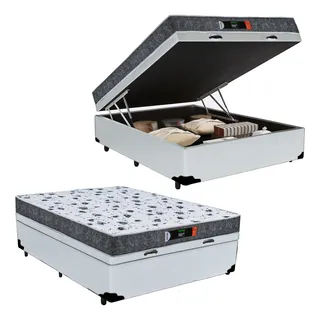 Cama Box BaĂș Casal + ColchĂŁo OrtopĂ©dico Resistente PrĂł D28 Cama Box BaĂș Casal + ColchĂŁo OrtopĂ©dico Resistente PrĂł D28