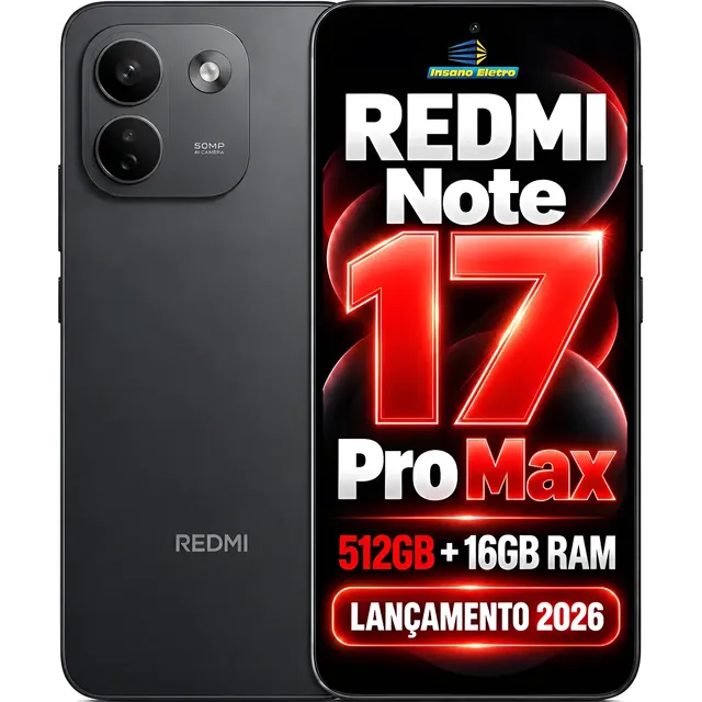 Xiaomi Redmi Note 17 Pro Max 512gb+16gb Ram 5g Bateria Gigantesca 10.000mah...