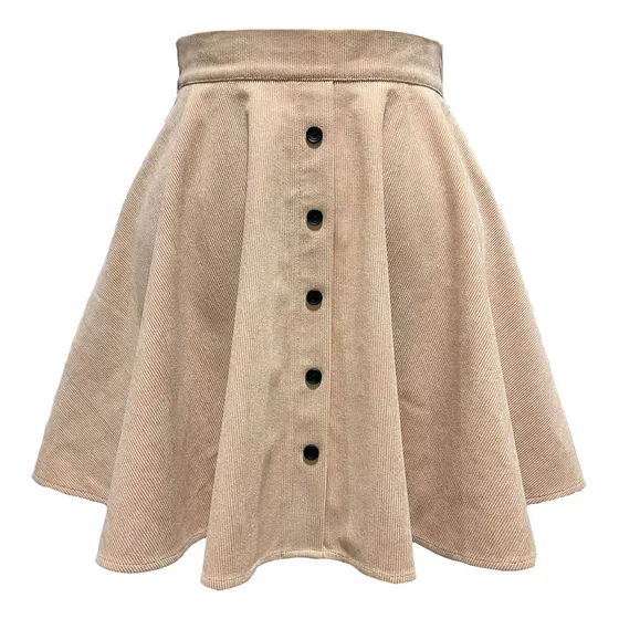 Faldas De Pana En V Para Mujer, A La Moda, Color Liso, Otoño