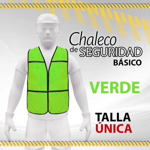 Chaleco De Seguridad Economico Talla Unica Verde / 10966