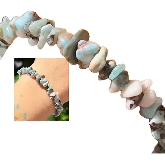 Pulsera De Escallas De Larimar Premium Station Design