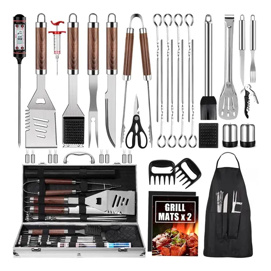 38 Pzs  Kit Utensilios Para Asador De Acero Inoxidable,