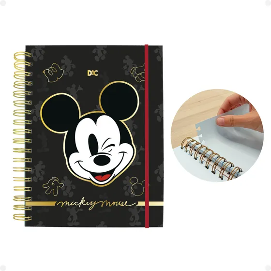 Caderno Smart Dac Mickey 14x20cm 80 Folhas Reposicionáveis