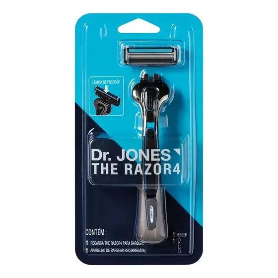 Aparelho de Barbear Dr. Jones The Razor4 de 4 Lâminas Trimmer