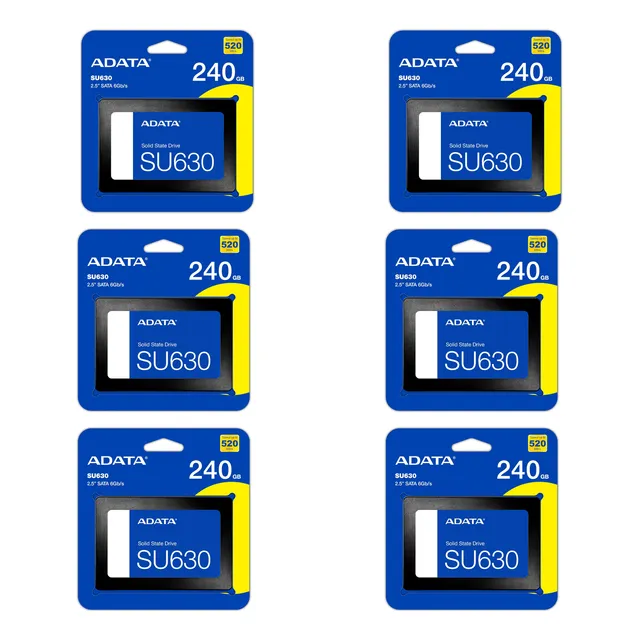 Kit 6 Disco Solido Adata 240gb Ssd Interno Asu630ss-240gq-r