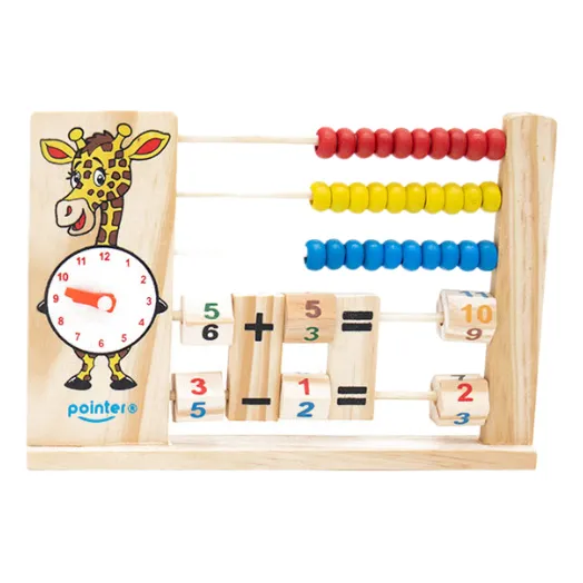 Ábaco Didáctico Con Reloj Y Números - Pointer
