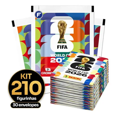 Kit Figurinhas Do Álbum Copa Do Mundo 2026 Envelopes Panini 210 Figurinhas