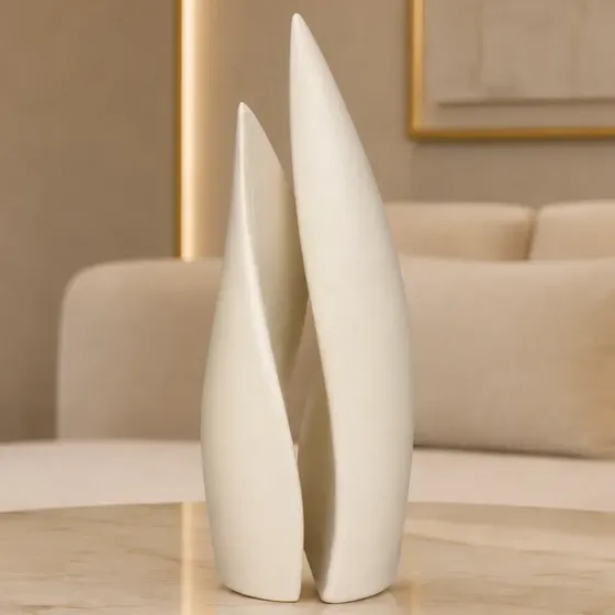 Vasos Escultura Decorativa Cerâmica Sala Casa Decoração Luxo