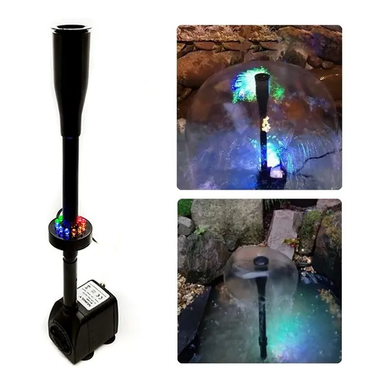 Kit Chafariz Ornamental Bomba Submersa Led P/ Fonte Lago